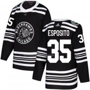 Maglia Hockey Chicago Blackhawks Tony Esposito Autentico 2019 Winter Classic Nero