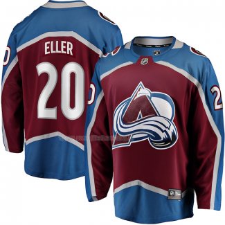 Maglia Hockey Colorado Avalanche Lars Eller Home Breakaway Rosso