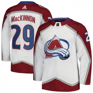 Maglia Hockey Colorado Avalanche Nathan Mackinnon Away Primegreen Autentico Pro Bianco