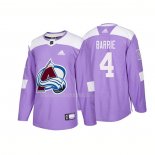 Maglia Hockey Colorado Avalanche Tyson Barrie Autentico 2018 Fights Cancer Viola