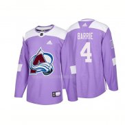 Maglia Hockey Colorado Avalanche Tyson Barrie Autentico 2018 Fights Cancer Viola