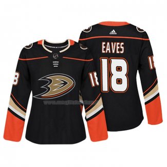 Maglia Hockey Donna Anaheim Ducks Patrick Eaves Autentico Giocatore Nero
