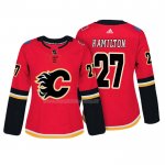 Maglia Hockey Donna Calgary Flames Dougie Hamilton Autentico Giocatore Rosso