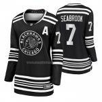 Maglia Hockey Donna Chicago Blackhawks Brent Seabrook Premier Alternato Nero