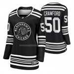 Maglia Hockey Donna Chicago Blackhawks Corey Crawford Premier Alternato Nero