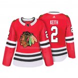 Maglia Hockey Donna Chicago Blackhawks Duncan Keith Autentico Giocatore Rosso
