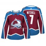 Maglia Hockey Donna Colorado Avalanche John Mitchell Autentico Giocatore Maroon