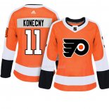 Maglia Hockey Donna Philadelphia Flyers Travis Konecny Autentico Giocatore Arancione