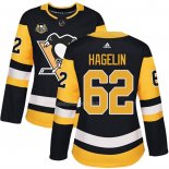 Maglia Hockey Donna Pittsburgh Penguins Carl Hagelin 50 Anniversary Home Premier Nero