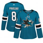 Maglia Hockey Donna San Jose Sharks Joe Pavelski Autentico Giocatore Verde