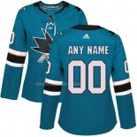 Maglia Hockey Donna San Jose Sharks Personalizzate Home Blu