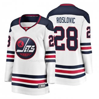 Maglia Hockey Donna Winnipeg Jets Jack Roslovic Heritage Breakaway Bianco