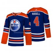 Maglia Hockey Edmonton Oilers Kris Russell Alternato Autentico Blu