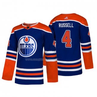 Maglia Hockey Edmonton Oilers Kris Russell Alternato Autentico Blu
