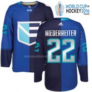 Maglia Hockey Europa Bambino Niederreiter Premier 2016 World Cup Blu