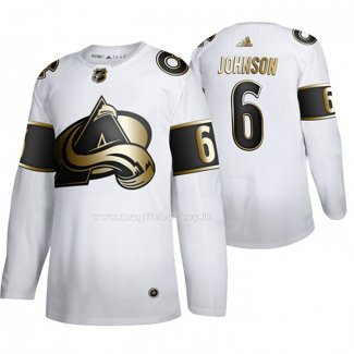 Maglia Hockey Golden Edition Colorado Avalanche Erik Johnson Limited Bianco