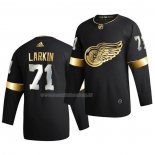 Maglia Hockey Golden Edition Detroit Red Wings Dylan Larkin Limited Autentico 2020-21 Nero
