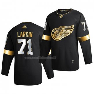Maglia Hockey Golden Edition Detroit Red Wings Dylan Larkin Limited Autentico 2020-21 Nero