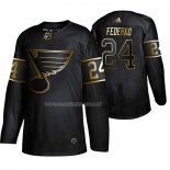 Maglia Hockey Golden Edition St. Louis Blues Bernie Federko Retired Giocatore Autentico Nero
