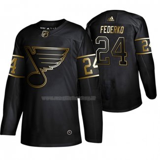 Maglia Hockey Golden Edition St. Louis Blues Bernie Federko Retired Giocatore Autentico Nero