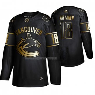 Maglia Hockey Golden Edition Vancouver Canucks Jake Virtanen Autentico Nero