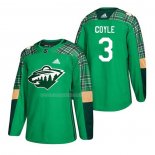 Maglia Hockey Minnesota Wild Charlie Coyle 2018 Dia de San Patricio Verde