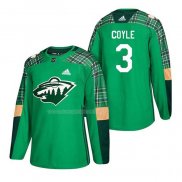 Maglia Hockey Minnesota Wild Charlie Coyle 2018 Dia de San Patricio Verde