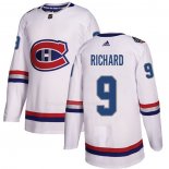 Maglia Hockey Montreal Canadiens Maurice Richard Autentico 2017 100 Classic Bianco