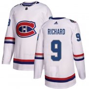 Maglia Hockey Montreal Canadiens Maurice Richard Autentico 2017 100 Classic Bianco