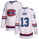 Maglia Hockey Montreal Canadiens Max Domi Autentico 2017 100 Classic Bianco