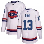 Maglia Hockey Montreal Canadiens Max Domi Autentico 2017 100 Classic Bianco