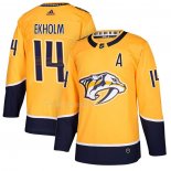 Maglia Hockey Nashville Predators Mattias Ekholm Home 2018 Giallo