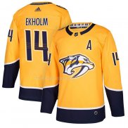 Maglia Hockey Nashville Predators Mattias Ekholm Home 2018 Giallo