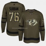 Maglia Hockey Nashville Predators P.k. Subban 2018 Salute To Service Verde Militare