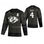 Maglia Hockey Nashville Predators Ryan Ellis 2019 Veterans Day Camuffamento