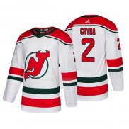 Maglia Hockey New Jersey Devils Eric Gryba Alternato Autentico Bianco