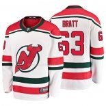 Maglia Hockey New Jersey Devils Jesper Bratt Alternato Breakaway Bianco