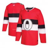 Maglia Hockey Ottawa Senators Blank Autentico 2017 100 Classic Rosso