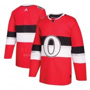 Maglia Hockey Ottawa Senators Blank Autentico 2017 100 Classic Rosso