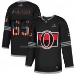Maglia Hockey Ottawa Senators Erik Karlsson 2020 USA Flag Nero