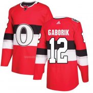 Maglia Hockey Ottawa Senators Marian Gaborik Autentico 2017 100 Classic Rosso