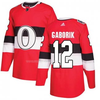 Maglia Hockey Ottawa Senators Marian Gaborik Autentico 2017 100 Classic Rosso