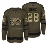 Maglia Hockey Philadelphia Flyers Claude Giroux Salute To Service Verde Militare