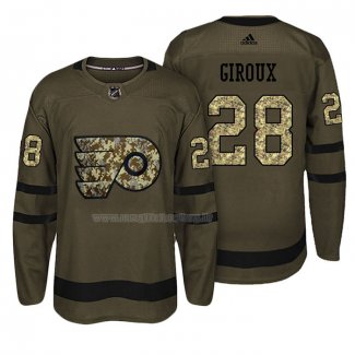 Maglia Hockey Philadelphia Flyers Claude Giroux Salute To Service Verde Militare