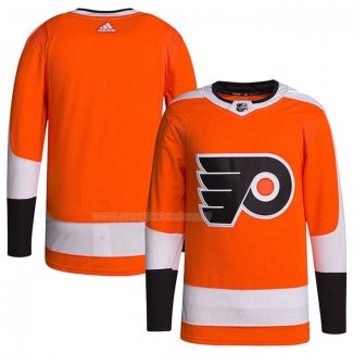 Maglia Hockey Philadelphia Flyers Home Autentico Pro Blank Arancione