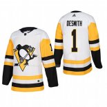 Maglia Hockey Pittsburgh Penguins Casey Desmith Away Autentico Giocatore Bianco