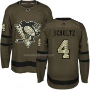 Maglia Hockey Pittsburgh Penguins Justin Schultz 2018 Salute To Service Verde Militare