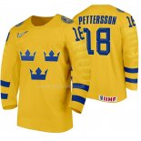 Maglia Hockey Suecia Marcus Pettersson Home 2020 Iihf World Giallo