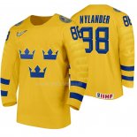 Maglia Hockey Suecia William Nylander Home 2020 Iihf World Giallo