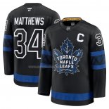 Maglia Hockey Toronto Maple Leafs Auston Matthews Captain Patch Alternato Nero